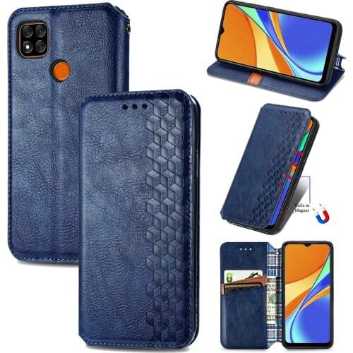 Redmi 9C Fashion PU Leather Flip Case For Xiaomi Redmi 9 9A Mobile Phone Bag Magnetic Suction Cover