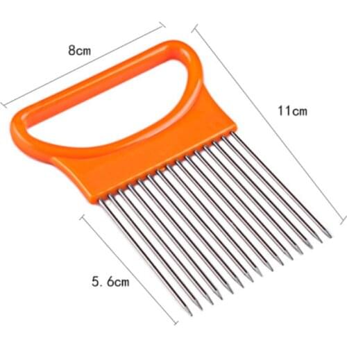 Tomato Onion Vegetables Slicer Cutting Aid Holder Guide Slicing Cutter Safe Fork Kitchen Accessories Hot Sale