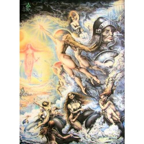 Knight Summer Night Dream Pattern Oil Painting Home Decorative Wall Hanging