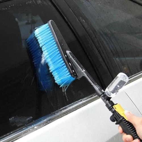 NEW Durable Car Wash Brush Auto Exterior Retractable Long Handle Water Flow Switch Foam Bottle Car Cleaning Brush cleaning tools