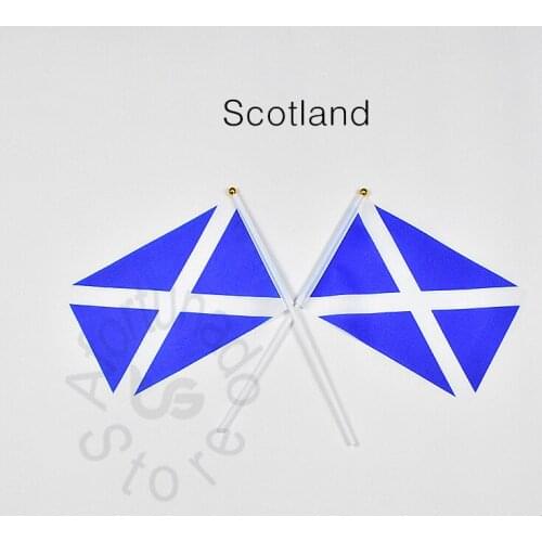 Scotland 14*21cm 10pieces flag Hand waving Flag Scotland National Flag for meet,Parade,party.Hanging,decoration
