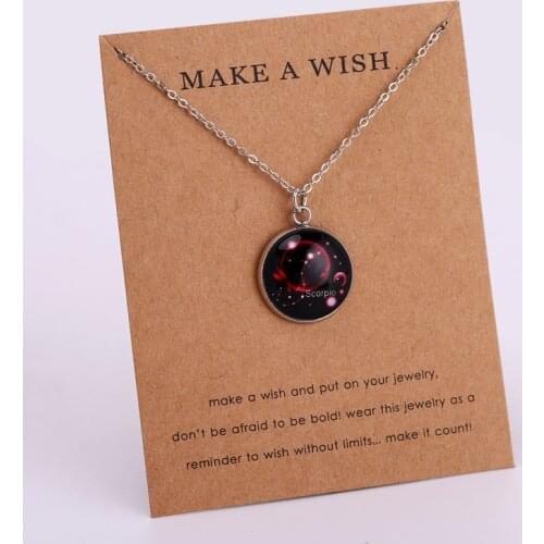 Constellations Zodiac Necklaces Aquarius Pisces Aries Taurus Gemini Cancer Leo Virgo Libra Scorpio Sagittarius Jewelry Gift