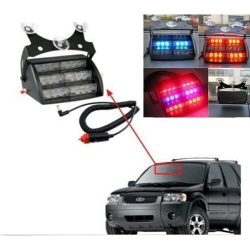 LED Flashing Strobe Lamps Bulbs Red Blue Yellow car Vehicle Auto Truck Warning Light 18-LED Emergency 3 Flash Modes Warn Lights