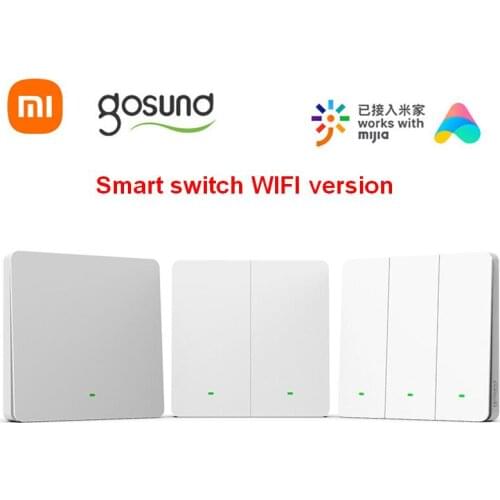 Xiaomi gosund Smart Wall Switch Light Remote Control Wifi Wireless Key Fire Ware Neutral Work With Mijia Mi Home app No need hub