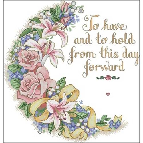 Lily flower patterns Counted Cross Stitch 11CT 14CT 18CT DIY wholesale Chinese Cross Stitch Kits Embroidery Needlework Sets