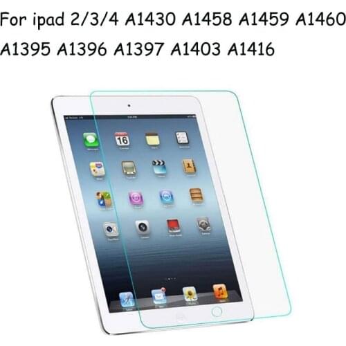 Tempered Glass Screen Protector For ipad 2 3 4 A1430 A1458 A1459 A1460 A1395 A1396 A1397 A1403 A1416 Protective Film