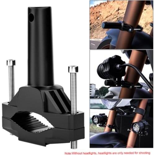 1 Set Universele Beugel Voor Motorfiets Bumper Gemodificeerde Koplamp Stand Spotlight Extension Pole Frame Ondersteuning Beugel