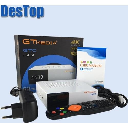 Gtmedia GTC 4K Android tv box DVB-C Cable Youtube DVB-S2 DVB-T2 support Bluetooth Receptor Satellite receiver Tv Tuner Biss VU