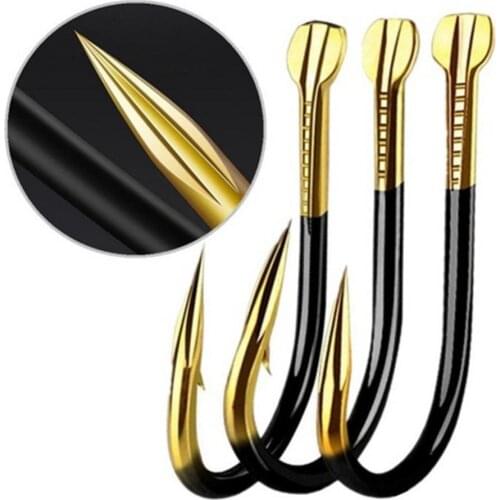 10Pcs Fishhooks Outdoor Fishing Barbed Steel Hooks Bait Holder Lures Carp Fish Tackle Accessories For Carp Barbed Hook