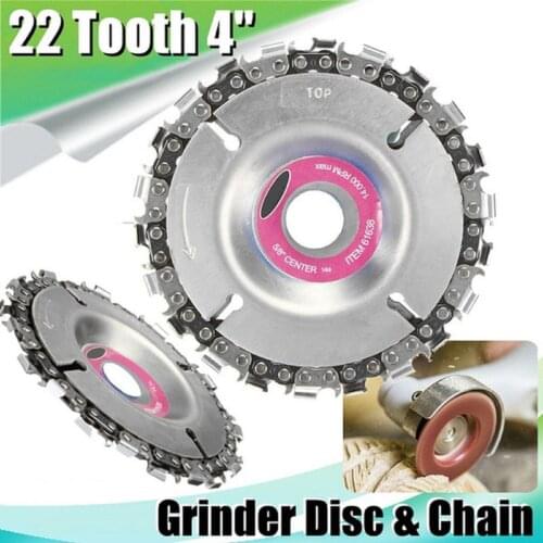 22 Teeth Mill Chain Wheel Circular Saw Blade 4 Inch For Angle Grinder Wood Carving Cutting Disc Power Tools