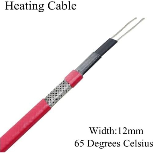 230V 12mm 65C Anti-freeze Frost Protection Heating Cable For Water Pipe/Roof Self Regulating Electric Heater Cable Copper Wire