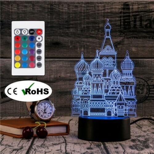 3D Led Novety Lighting Creative Gift Night Light Table Lamp Bedside Castle Light Led Home Corridor Hotel Party Atmosphere Lights