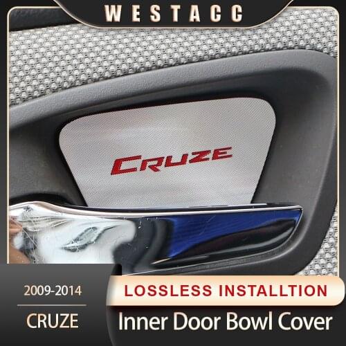 4Pcs Car Inner Interior Door Handle Bowl Cover Decoration Sticker Trim For Chevrolet Chevy Cruze 2009 - 2014 Accessories