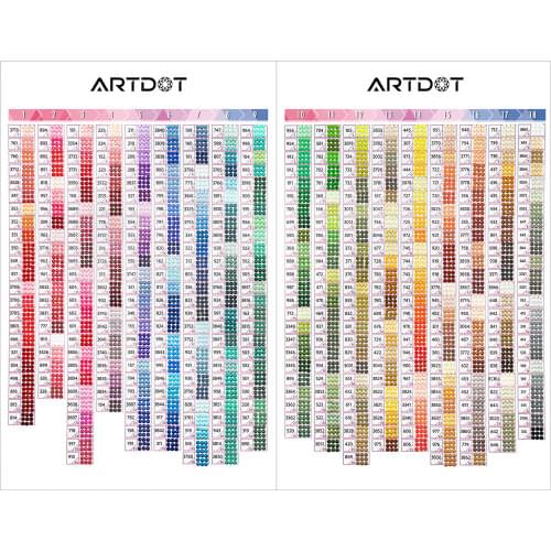 5d Diamond Painting Accessories Full 445 DMC Color Card Chart with Real Round Diamond Rhinestone Beads for Color Matching New