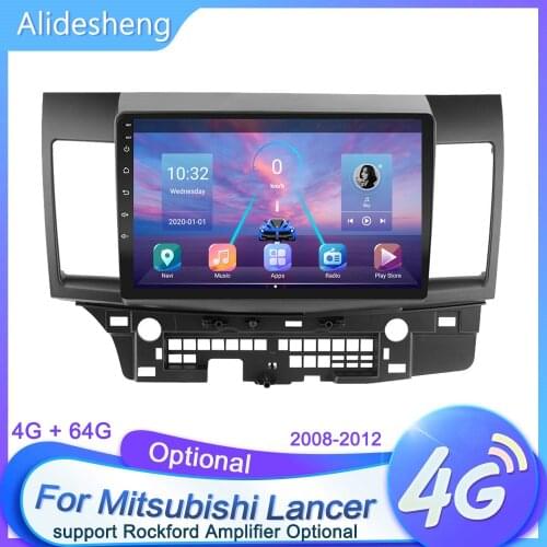 For Mitsubishi Lancer 2008-2012 Android 9.1 Car Multimedia Player Navigation 4G+64G 2 din DSP WIFI 4G SIM Car Radio Video Player