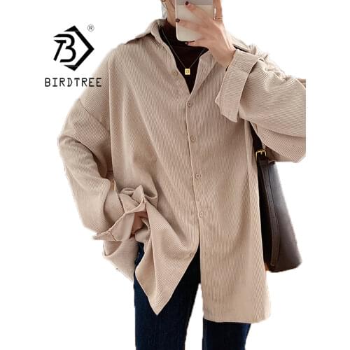 BIRDTREE TB Women's Corduroy Shirts