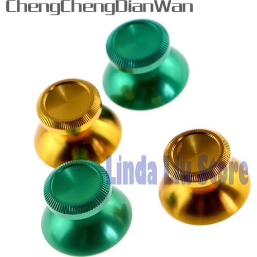 ChengChengDianWan For PS4 Aluminium Analog Thumbsticks for XBOX ONE Xboxone Controller Alloy Metal Analog 3D Joystick 20pcs