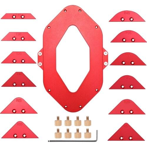 Woodworking Trimming Machine Fillet Gauge Trimming Machine Bevels Gauge Arc Radius Quick-Jig Router Table Round Corner Wood Tool