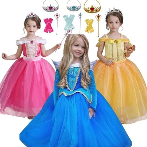 Girls Halloween Cosplay Costume For Kids Carnival Party Fancy Dress Up 4 5 6 7 8 9 10 Years Children Princess Disguise Clothing