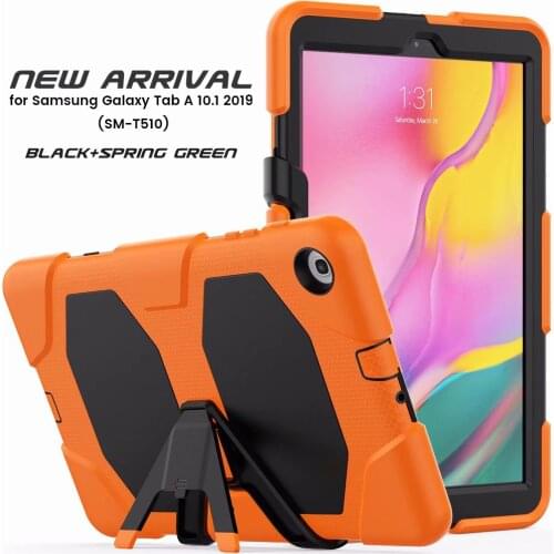 Kids Shockproof Tablet Shell Hard Heavy Duty Silicone Skin for Samsung Galaxy Tab A Case 10.1" 2019 T510 T515 Cover Coque+pen