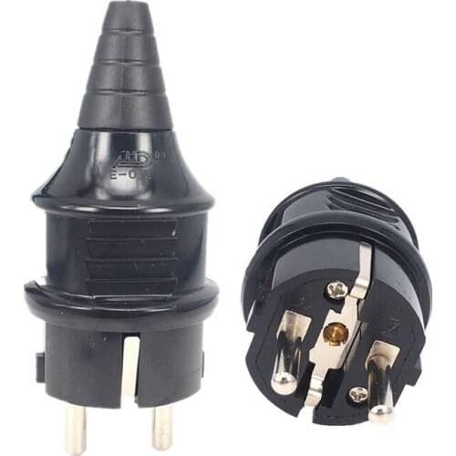 EU Waterproof IP54 Industrial Electrical Power French Type E Rewireable Plug Male Socket Outlet Adaptor 250V 4000W