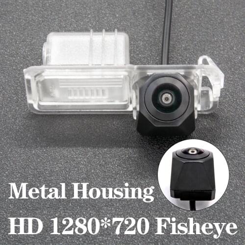 HD 1280*720 Fisheye Metal Housing Car Reversing Rear View Camera For VW Golf MK6 MK7 Scirocco R/GTS Passat B7 Seat Leon MK3 5F
