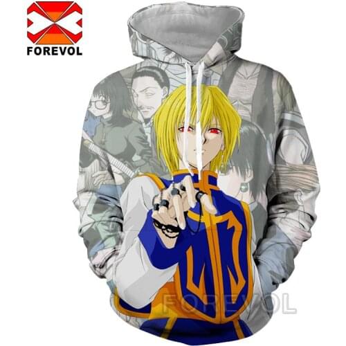 Kurapika hunter x anime hunter cosplay hoodies 3d-print jacket punk hoodie sweatshirt/shirts/pant tops band men women streetwear