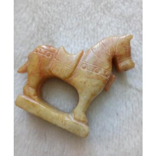 Chinese hand-carved Jade Horse Sculpture, antique Jade Warhorse Handles for Free Shipping of Various Styles