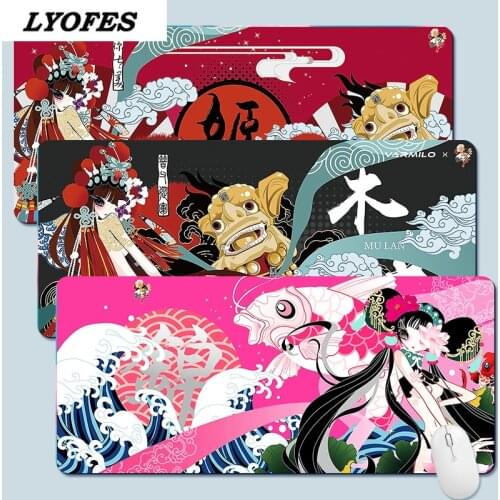 Chinese Style Cute Mouse Pad Large Kawaii Desk Pads Gaming Writing Desk Mats Keyboard Mousepad for PC Computer Gamer