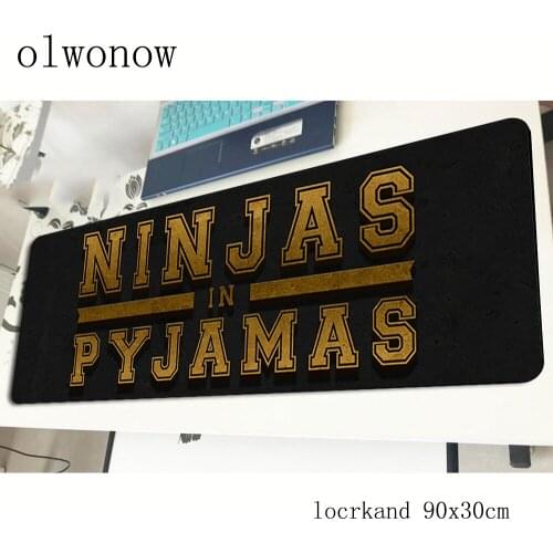 Ninjas in pyjamas pad mouse Fashion computador gamer mouse pad 90x30cm padmouse HD pattern mousepad ergonomic gadget office mats