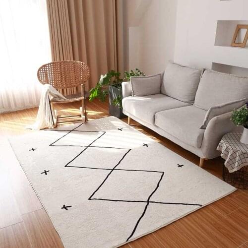 Nordic Morocco Carpet Modern Living Room Fluffy Rug Home Bedroom Carpet Geometric Rug Sofa Coffee Table Floor Mat Study Room Rug