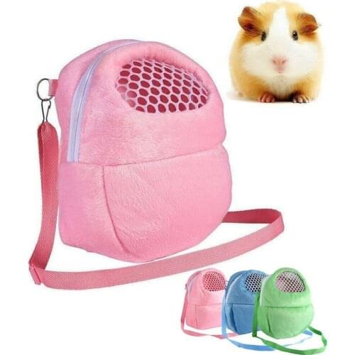 NEW Small Pet Carrier Rabbit Cage Hamster Chinchilla Travel Warm Bags Guinea Pig Carry Pouch Bag Breathable Pet Cage Rat Leash