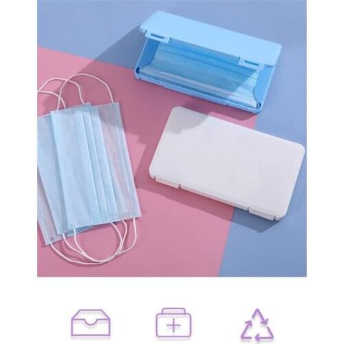 New 50pcs/lot Dustproof Mask Case Portable Disposable Face Masks Container Safe Pollution-Free Disposable Mask Storage Box