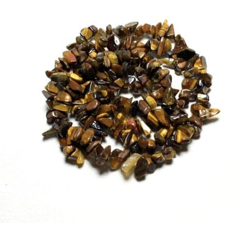 Wholesale Irregular Gravel Shape 5-8 mm Natural Tiger Eye Stone Beads For Jewelry Making DIY Bracelet Necklace Strand 34