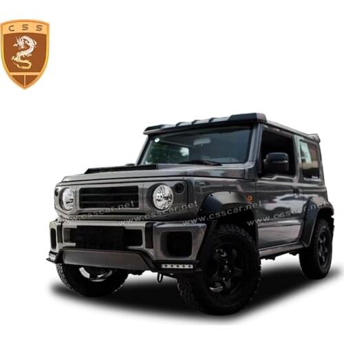 Fit for Suzuki JIMNY Fiberglass front bumper rear spoiler top wings engine cover wheel brow SUV Car body kit LB style 00568