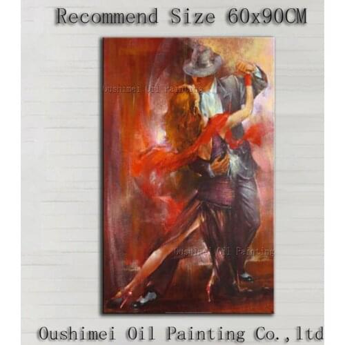 Superb Artist 100%Handmade High Quality Impression Flamenco Dancer Oil Painting On Canvas Flamenco Dance Oil Painting For Decor
