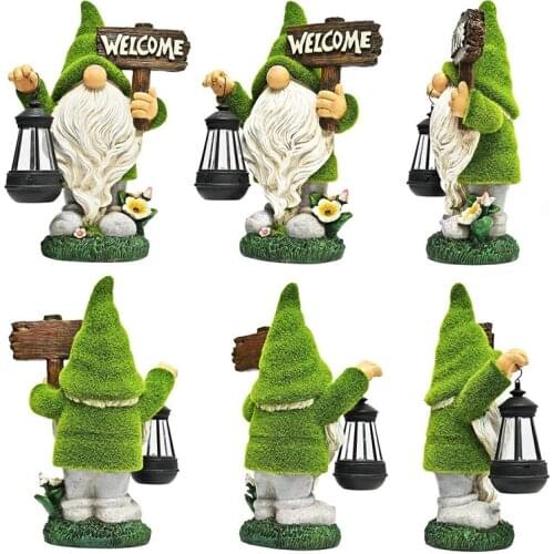 Garden Decor Ornaments Garden Dwarf Statue-resin Dwarf Statue Solar Led Light