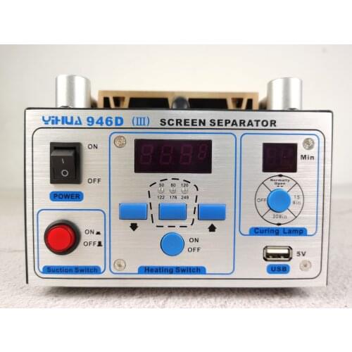YIHUA 946D-III LCD separator built-in strong suction vacuum pump separator phone glass split screen repair LCD separator machine