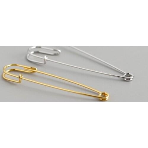 Fashion New Real 925 Sterling Silver Minimalist 1 Pcs Punk Personality Pin Hoop Earrings for Women Hip-hop Jewelry Accessories