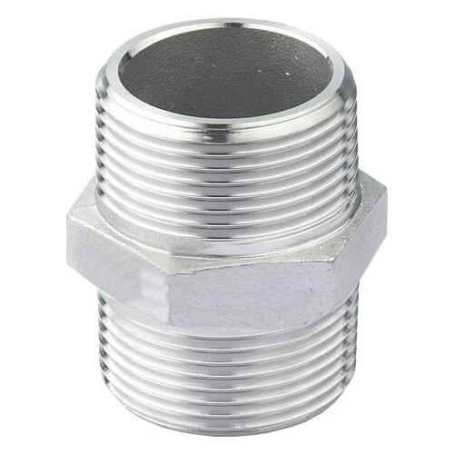 SUS304 Stainless Steel Hexagonal External Thread Direct Double-ended Wire-to-Wire Water Pipe Joint
