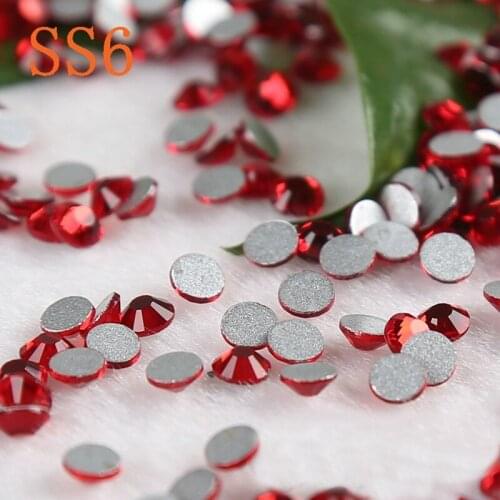 Siam colour ss6 1440pcs non hot fix rhinestones Nail Art Rhinestone shining