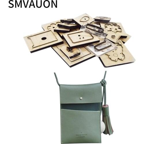 SMVAUON Wooden Knife Mold Diy Hanging Mobile Phone Bag Pendant Template Tool Suitable For Die-Cutting Machine
