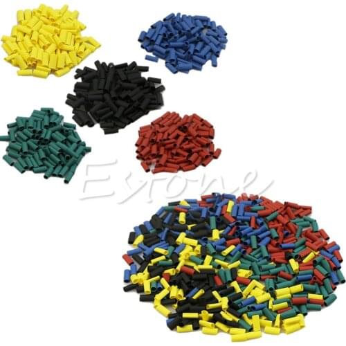 C18 500 Pcs Heat Shrink Wire Wrap Sleeve Car Electrical Cable Tube Tubing Polyolefin