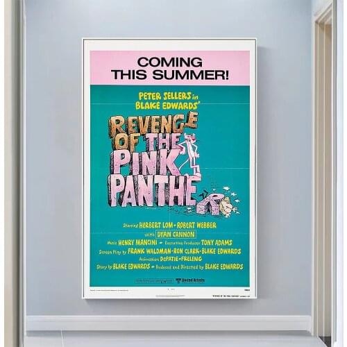 V0780 Revenge of the Pink Panther Vintage Classic Movie Wall Silk Cloth HD Poster Art Home Decoration Gift