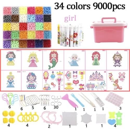 Water Mist DIY Magic Beads Toys For Children Animal Molds Hand Making Puzzle Kids Educational Toys Spell Replenish Beans