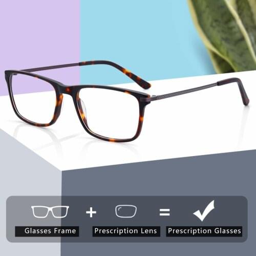 ZENOTTIC Acetate Prescription Glasses Men Anti Blue Light Computer Eyewear Optical Myopia Hyperopia Photochromic Eyeglasses
