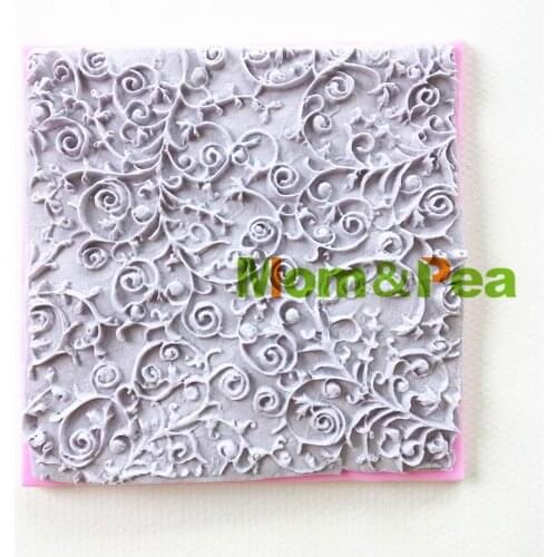 Mom&Pea 0722 Free Shipping Floral Lace Shaped Silicone Mold Cake Decoration Fondant Cake 3D Mold Food Grade