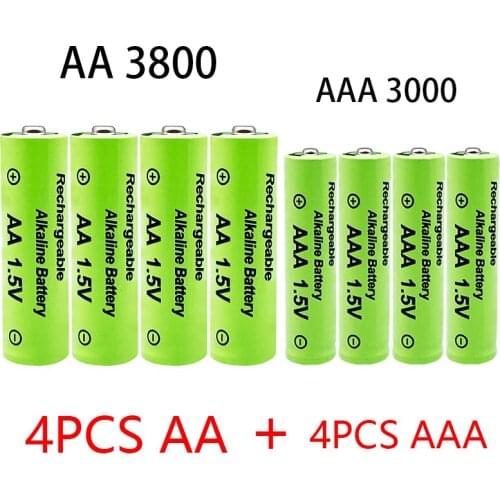 1.5V AA + AAA NI MH Rechargeable AA Battery AAA Alkaline 2100-3000mah For Torch Toys Clock MP3 Player Replace Ni-Mh Battery