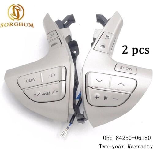 2PCS 84250-06180 Top quality Steering Wheel Audio Control Button Switch For TOYOTA HILUX/VIGO /COROLLA/CAMRY /HIGHLANDER /INNOVA