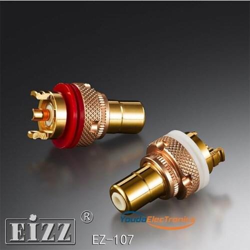 2pcs 1pair EIZZ EZ-107 Female RCA Jack terminal connector for HIFI audio AMP CD PLAYER